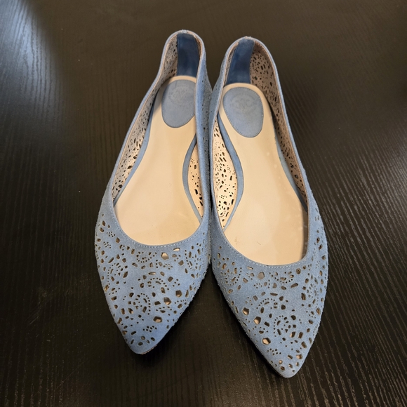 Johnston & Murphy Sky Blue Perforated Loafers - Picture 2 of 5
